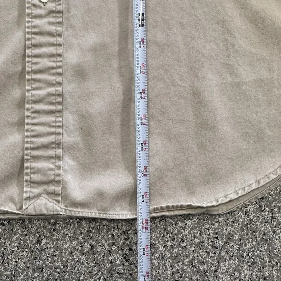 Ralph Lauren Button Down Shirt Mens XL Blake Cotton Twill Tan Long Sleeve - Picture 5 of 8